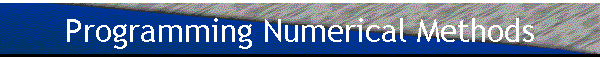 Programming Numerical Methods