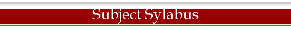Subject Sylabus